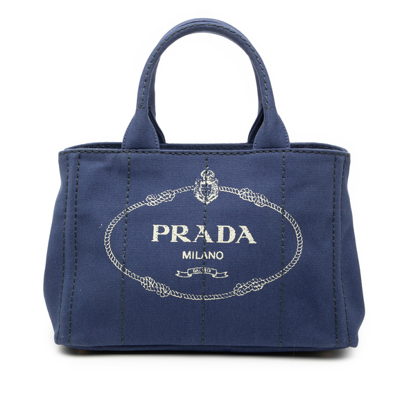 Prada Handbags - Pre-Loved Prada Small Canvas Canapa Logo Satchel